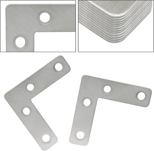 12 2 2 Inch Bonsicoky Stainless Steel L Bracket Corner Brace, Pcs x Corner Braces, Sturdy Flat Angle Brackets