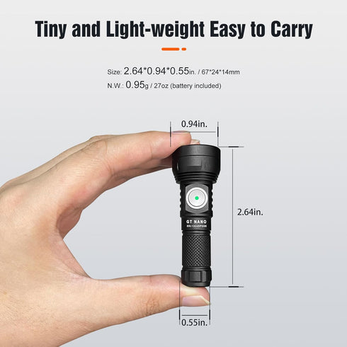 450 300 10180 LUMINTOP GT Nano Keychain Flashlight Lumens Mini Flashlight Meters Beam Distance Single Li-ion Battery