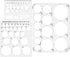 Tamaki Circle Template, Circle Round Stencil for Drafting, Office and School Building Formwork, 3 Pack Sizes