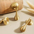 SANCHAKOU 2 Pack Gold Dresser Knobs Bedside Table Cabinet Door Pendant Copper Handle Earrings Wardrobe Shoe Cabinet