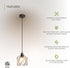 1xE26 120V 2 Pack ASD Black Pendant Light Fixture - ETL Modern Pendant Lights Kitchen Island, Industrial Hallway