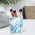 WAVEYU Marble Pattern Pen Holder, Durable Ceramic Pencil Cup for Desk Organizer, Makeup Brush Holder (Blue Marble)