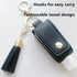 Cbhoktyue 2 Pcs Hand Sanitizer Holder Keychain, Portable Empty Squeeze Bottles Hand Sanitizer Travel Holder Bottle