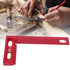 T-200 Woodworking Ruler, Aluminum Alloy L Square Ruler, Wear-Resistant Hole Measuring Tool for Carpenter Scriber