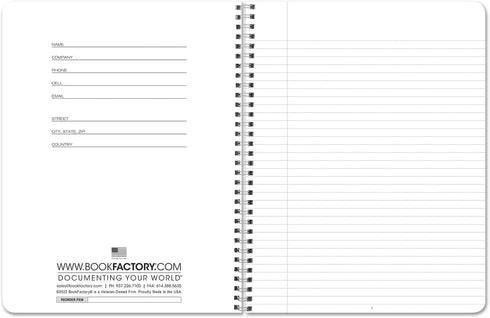 BookFactory Cute Notebook/College Ruled Notebook/Blank Ruled Journal for Students - Cute Hearts Cover, 100 Pages, Wire-O, 8.5" x 11" (JOU-100-7CW-PP(Hearts))