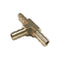 1/4" Hose ID Brass Hose Barb TEE SPLICER Fitting for Fuel/AIR/Water/Oil/Gas/WOG (Qty 1)