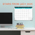 Desk Calendar 2025-2026, 18 Monthly Calendar with Ruled Blocks for Planning, July 2025 to December 2026