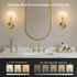 Set 2 Bulbs Wireless Wall Sconces of for Bedroom Living Room, Battery Operated Wall Lights/Lamps Rechargeable Easy