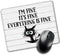 I'm Fine It's Fine Everything Is Fine Rectangular Mouse Pad, Funny Black Cat Gift for Colleague, Home Office Desk Decor