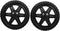 Garneck 2pcs Heavy Duty Replacement Wheels for Shopping Cart Stair Climbing Cart