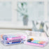 Kigley 36 Pcs Clear Plastic Pencil Box, Plastic Stationery Case with Double Buckles for Storage, Small Containers