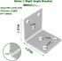40PCS 1.5'' Brackets,304 90 Shelf(Silver,1.5X1.5X0.08IN) Metal Angle Stainless Steel Heavy Duty Angle Bracket