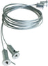 Longdex 2PCS 2m/6.56ft Light Suspension Cable Adjustable Pearl Chrome Stainless Steel Suspension Wire Cables Hanging