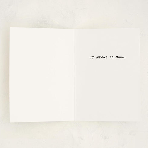 5x7 Minted Passing Notes Thank You Card Premium Appreciation Card with Envelope, Modern Handwritten Message, Premium