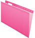 Pendaflex 04153 1/5 PIN Reinforced Hanging Folders, Legal Size, Pink, 25/BX