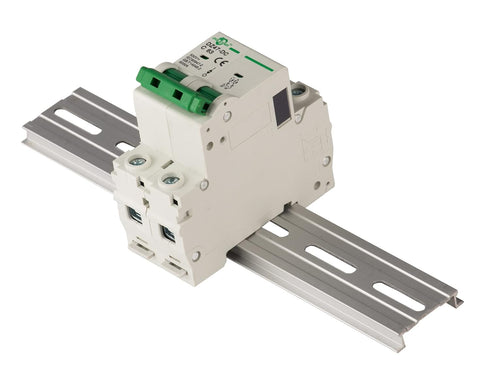 DC Miniature Circuit Breaker, 12V-250V, 2 Pole 32A Mini Home Circuit Breaker, DIN Rail Mount