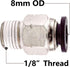 Beduan Pneumatic Male Straight PC 5/16 Inch Tube OD x 1/8 Inch Thread Push to Connect Fittings by beduan