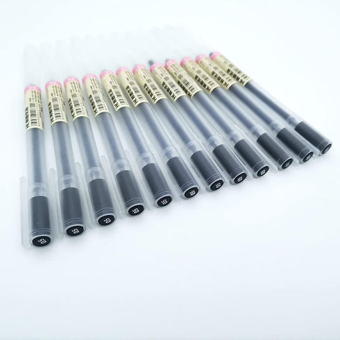 Gel Pens 12 Count, Black Ink, Fine Point Ball Point Pens, 0.5 mm Ink Pen for Office School Supplies