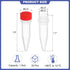 PATIKIL 1.5ml Plastic Cryogenic, 25Pcs Cryogenic Vial Screw Top Frozen Test Tube for Lab Laboratory Science, Red Cap