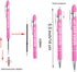 PASISIBICK 12 Pieces Pink Motivational Quotes Snarky Screen Touch Ballpoint Pens, Black Ink, Office Scriptures (Pink)
