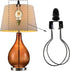 ECUDIS 2 Pack Bulb Lamp Shade Light Clip Lampshade Adapter with Finial, Black