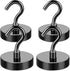 MIKEDE Heavy Duty Magnetic Hooks 4 Pack, 110LB+ Super Strong Neodymium Earth Magnets for Hanging Storage