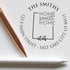 Personalized PSI Utah Sweet Home Pre-Inked Address Stamper - Custom Mail Address