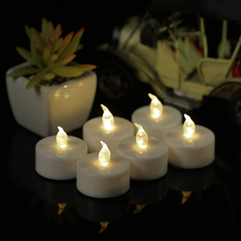 LED Tea Light Flameless Candles: 24PACK with Remote Control, Long Lasting Battery Operated Tealights for Home Decor