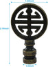 Hordion Set 2 Decorative Bronze Lamp Finials - of Elegant Knobs for Table and Floor Lamps