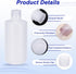 PATIKIL 4 Pcs 1000ml Reagent Bottles, HDPE Small Mouth Round Bottles with Screw Cap for Lab Storage