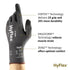 Ansell HyFlex 11-840 Large (9) Grey Nylon Spandex Nitrile Coated Industrial Gloves for Automotive, Fabrication (1 Pair)