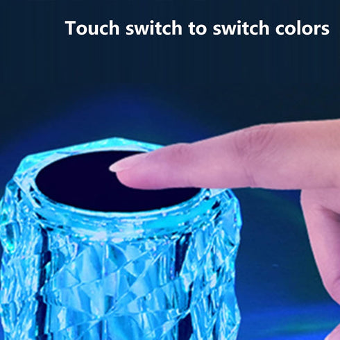 16 MIFXIN Crystal Table Lamp RGB Colors Changing Remote Control Diamond Crystal Lamp USB Charging Touch Light