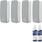 LOUKIN 4 Pack Magnetic Dry Erase Eraser - Whiteboard Eraser with 3.4 fl oz Cleaners, for Classroom, Home, Office Use