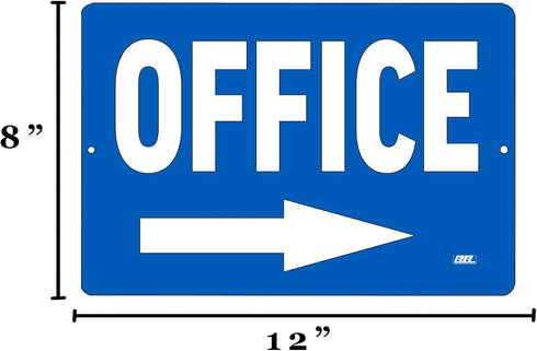 Rogue River Tactical Office Arrow Right Metal Tin Sign for Business Retail Store Home
