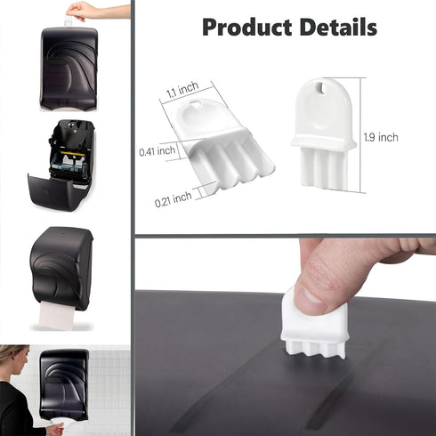 Toilet Paper Dispenser Key,Paper Towel Dispenser Key Replacement Tissue Dispenser Key Hard Plastic Wa-ffle Toilet Paper