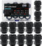 Cable Glands 3/4 Inch Nylon Waterproof Cable Connector, IP68 Waterproof Cable Range 13-18mm, 12 Pack