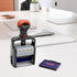 Heavy Duty Office Date Stamp with Received, Self Inking Dater, Style B, Blue & Red Ink
