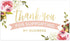 Pink Floral Thank You for Your Business Card | 100 Small Business Gratitude Cards | 2" x 3.5" Size | Customer Order