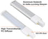 2 Pack 5W G23 LED Bulb, 2 pin U Shaped PL CFL PLS-9W Replacement, 5.3" Length G23 Bulb Plug and Play 2Pin LED Tube, Daylight White G23 Bulb 500LM Compatible with The Ballast by SATZOL