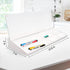 Glass Desk Whiteboard Small Dry Erase Board with Storage Drawer, Computer Keyboard Stand, Office Accessories, School
