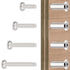 100 Sets M6 Bolts and Barrel Nuts Kit, Mixed Silver and Black Steel Hex Metric Screws for Cabinet Stability