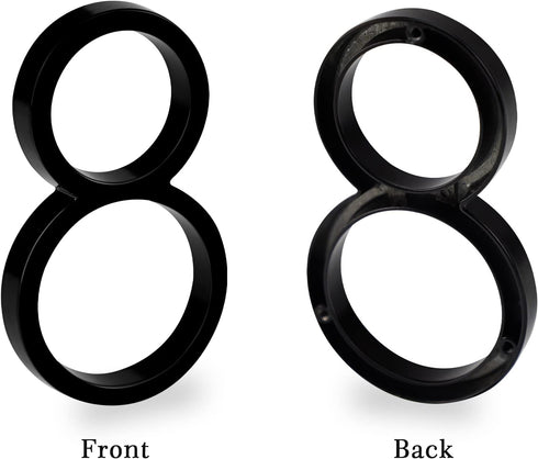 SEISSO 844713 5-Inch House Numbers for Outside, Modern Floating Metal Door Address Sign Decor