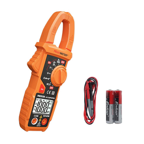 Digital Clamp Meter Auto-Ranging Multimeter for Electricians: Measure AC Current 600 A, AC/DC Voltage, Resistance, NCV,