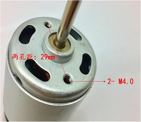 IPUDIS 42mm RS-775 12V 14.4V 18V 20V 24V 7750RPM 48mm Electronic Starter DC Large Torque D-Shaft Long Shaft DIY Tool