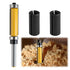 Nextpal 3 Set 1/4 Inch Trimming Pcs Double Bearing Flush Trim Router Bits with Converter, Shank Carbide Top and Bottom