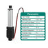 Stroke 100mm 20N 4 Inch Mini Linear Actuator 12V, Electric Linear Motion Actuators High Speed 1.2"/sec for Robotics,
