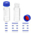 PATIKIL 100 Pack Autosampler Vial 2ml, HPLC/GC Lab Clear Vials with Screw Cap Writing Patch Red PTFE & White Silicone
