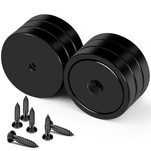 LOVIMAG 150lb+ Waterproof Strong Neodymium Cup Magnets with Screws for Wall Mounting,