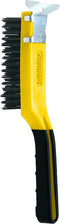 ALLWAY SB411 Carbon Steel Wire Brush with Scraper, Soft-Grip