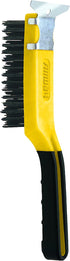 ALLWAY SB411 Carbon Steel Wire Brush with Scraper, Soft-Grip
